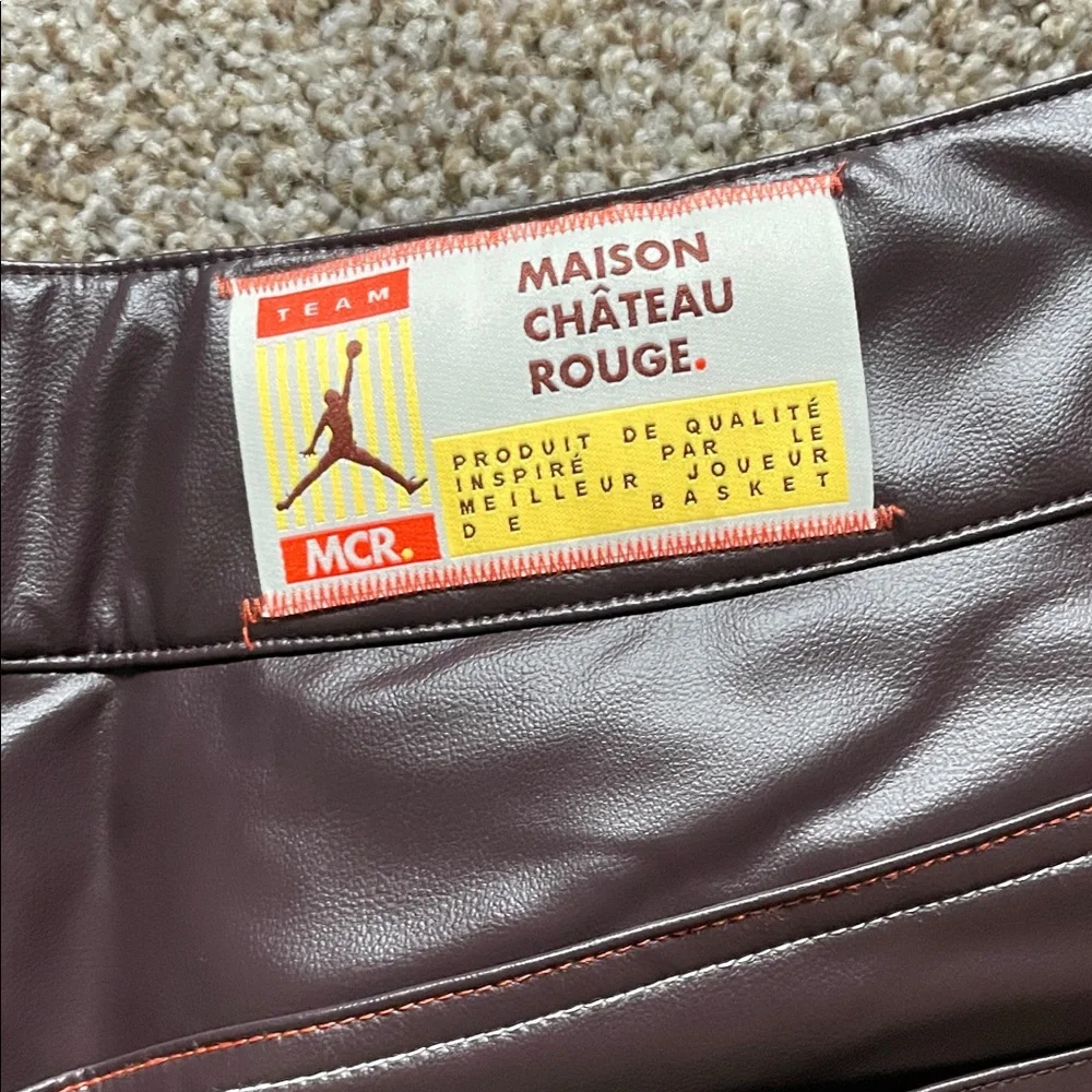 Maison Château Rouge x Jordan | Faux Leather Pants in Brown Basalt - Picture 6 of 12